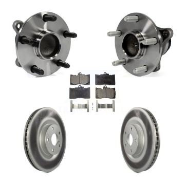 Front Hub Bearing Coated Brake Rotor And Pad Kit (5Pc) For Lexus IS350 GS350 GS450h GS460 KBB-104890