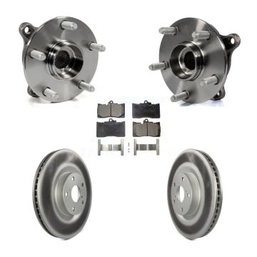 Front Hub Bearing Coat Brake Rotor Pads Kit (5Pc) For Lexus IS300 IS350 GS350 RC350 RC300 KBB-104894