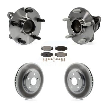 Front Hub Bearing Assembly Coated Disc Brake Rotors And Pads Kit For Lexus IS250 RWD KBB-104897