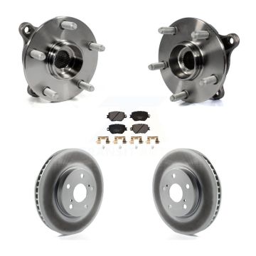 Front Hub Bearing Assembly Coated Disc Brake Rotors And Ceramic Pads Kit For Lexus IS250 KBB-104899