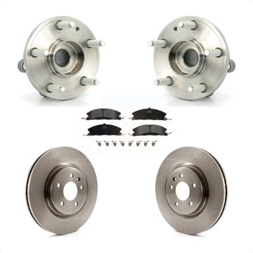 Front Hub Bearing Brake Rotor Pad Kit For 2013 Ford Explorer Sport With Heavy Duty Brakes KBB-104919