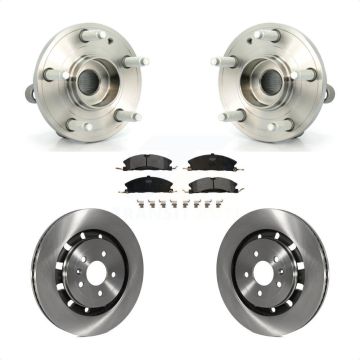 Front Hub Bearing Disc Brake Rotor & Pad Kit For Ford Explorer Police Interceptor Utility KBB-104920