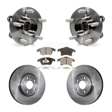 Front Hub Bearing Assembly Disc Brake Rotors And Pads Kit For Ford Fusion Lincoln MKZ KBB-104921