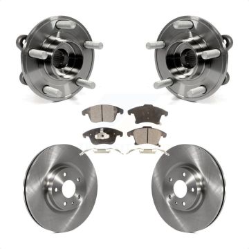 Front Hub Bearing Assembly Disc Brake Rotors And Pads Kit For Ford Fusion Lincoln MKZ KBB-104922