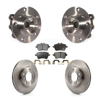 Front Hub Bearing Assembly Disc Brake Rotor & Pads Kit For Mini Cooper Countryman Paceman KBB-104926