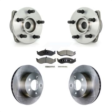 Front Hub Bearing Brake Rotor Pads Kit For Jeep Wrangler Cherokee Grand Comanche Wagoneer KBB-104938