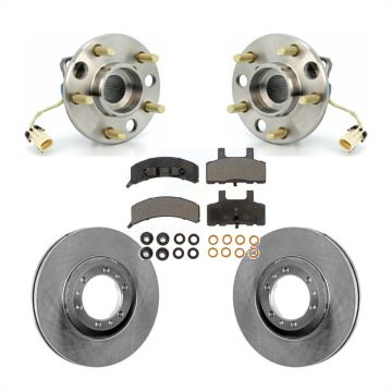 Front Hub Bearing Brake Rotor & Pad Kit For Cadillac DeVille Fleetwood 60 Special Chassis KBB-104942