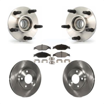 Front Hub Bearing Assembly Disc Brake Rotors And Semi-Metallic Pads Kit For Ford Mustang KBB-104947