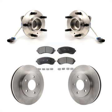 Front Hub Bearing Assembly Disc Brake Rotor & Pads Kit For Buick Rendezvous Pontiac Aztek KBB-104952