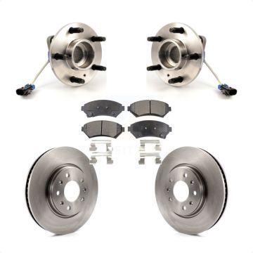 Front Hub Bearing Assembly Disc Brake Rotors And Pads Kit For 2003-2004 Cadillac Seville KBB-104954