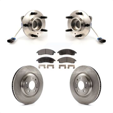 Front Hub Bearing Assembly Disc Brake Rotor Pads Kit For 2004-2005 Pontiac Bonneville GXP KBB-104957
