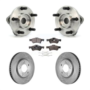 Front Hub Bearing Brake Rotor And Pad Kit For Dodge Grand Caravan Chrysler Town & Country KBB-104970
