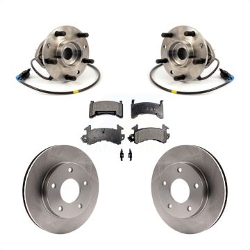 Front Hub Bearing Brake Rotor & Pads Kit For Chevrolet S10 GMC Sonoma Integral Sensor 4WD KBB-104971