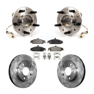 Front Hub Bearing Brake Rotor & Pads Kit For Pontiac Grand Am Chevrolet Malibu Oldsmobile KBB-104976