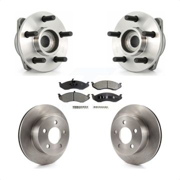 Front Hub Bearing Assembly Disc Brake Rotors And Pads Kit For Jeep Wrangler Cherokee TJ KBB-104983
