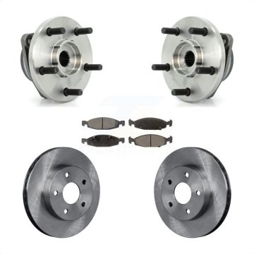 Front Hub Bearing Brake Rotor & Pads Kit For Jeep Grand Cherokee With Teves ATE Caliper KBB-104984