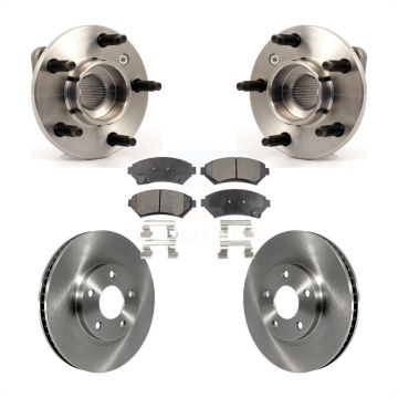 Front Hub Bearing Assembly Brake Rotor & Pad Kit For Chevrolet Impala Monte Carlo Non-ABS KBB-104987