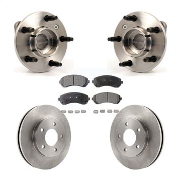 Front Hub Bearing Assembly Disc Brake Rotor & Pads Kit For Buick Rendezvous Pontiac Aztek KBB-104988