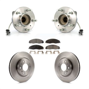 Front Hub Bearing Assembly Brake Rotor And Pad Kit For Cadillac CTS With Sport Suspension KBB-104998