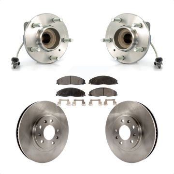Front Hub Bearing Assembly Brake Rotor Pads Kit For Cadillac CTS With Standard Suspension KBB-104999