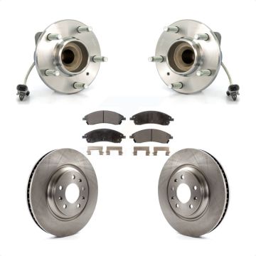 Front Hub Bearing Assembly Disc Brake Rotors And Pads Kit For 2006-2007 Cadillac CTS Base KBB-105000