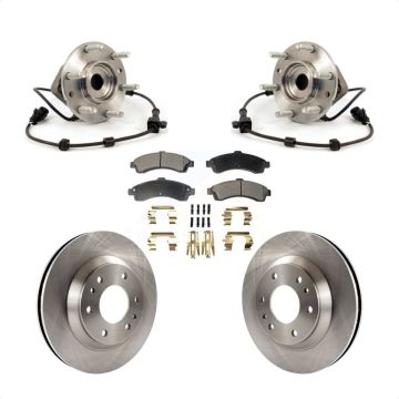Front Hub Bearing Disc Brake Rotor Pad Kit For GMC Envoy Chevrolet Trailblazer Oldsmobile KBB-105001