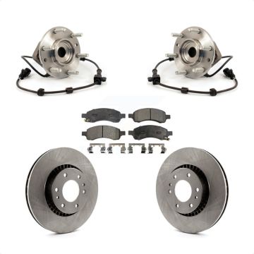 Front Hub Bearing Brake Rotor & Pads Kit For Chevrolet Trailblazer GMC Envoy XL EXT Buick KBB-105002