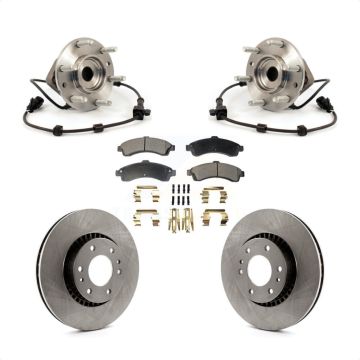 Front Hub Bearing Brake Rotor Pads Kit For Chevrolet GMC Trailblazer Envoy XL EXT SSR XUV KBB-105003