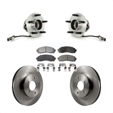 Front Hub Bearing Brake Rotor & Pads Kit For Saturn Vue Chevrolet Equinox Pontiac Torrent KBB-105006