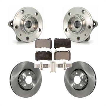 Front Hub Bearing Brake Rotor Pad Kit For 05-07 Volvo V70 With 305mm Diameter KBB-105013