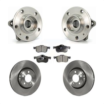 Front Hub Bearing Assembly Disc Brake Rotors And Pads Kit For Volvo S60 XC70 V70 S80 KBB-105014