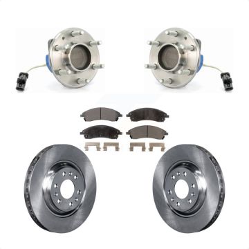 Front Hub Bearing Assembly Disc Brake Rotors And Pads Kit For 2004-2009 Cadillac SRX RWD KBB-105016