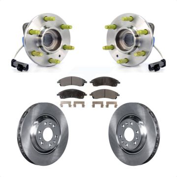 Front Hub Bearing Assembly Disc Brake Rotors And Pads Kit For 2004-2009 Cadillac SRX AWD KBB-105017