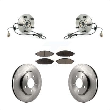 Front Hub Bearing Assembly Disc Brake Rotors And Pads Kit For 2004-2006 Chrysler Pacifica KBB-105018