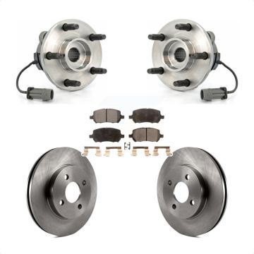 Front Hub Bearing Brake Rotor & Pads Kit For Saturn Ion Pontiac Pursuit With 5 Lug Wheels KBB-105024