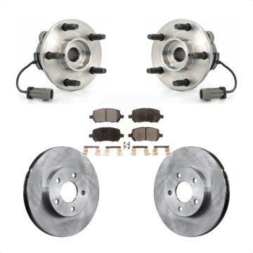 Front Hub Bearing Assembly Disc Brake Rotors And Pads Kit For Chevrolet Cobalt Pontiac G5 KBB-105027