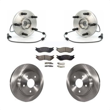 Front Hub Bearing Assembly Disc Brake Rotors And Pads Kit For 2004-2005 Dodge Durango KBB-105028