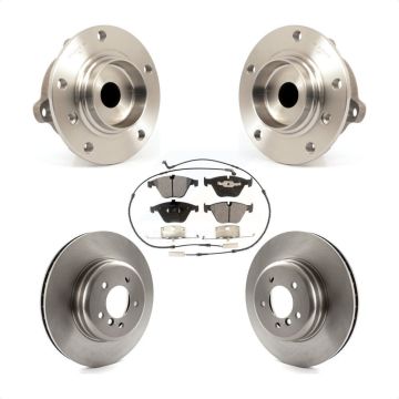 Front Hub Bearing Assembly Disc Brake Rotor And Pad Kit For BMW 650i 645Ci 550i 545i 535i KBB-105031