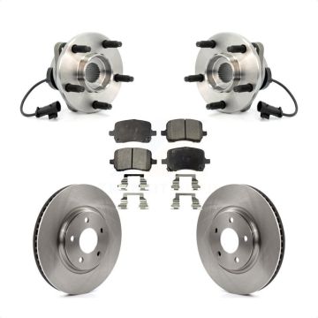 Front Hub Bearing Assembly Disc Brake Rotor & Pad Kit For Chevrolet Malibu HHR Pontiac G6 KBB-105034