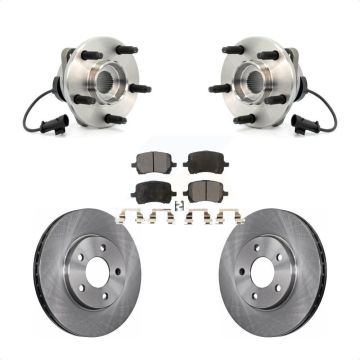 Front Hub Bearing Assembly Disc Brake Rotors And Pads Kit For Chevrolet Malibu Pontiac G6 KBB-105037