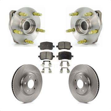 Front Hub Bearing Assembly Disc Brake Rotors And Pads Kit For Chevrolet Malibu Pontiac G6 KBB-105038