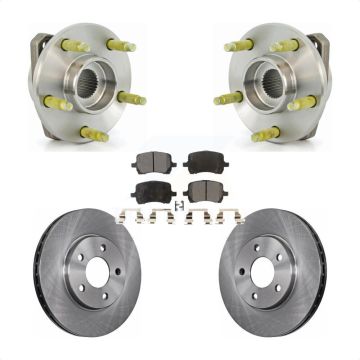Front Hub Bearing Assembly Disc Brake Rotors And Pads Kit For Chevrolet Malibu Pontiac G6 KBB-105041
