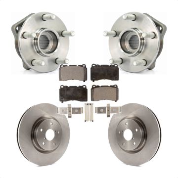 Front Hub Bearing Assembly Disc Brake Rotor And Pads Kit For 2014 Subaru WRX Limited Base KBB-105049