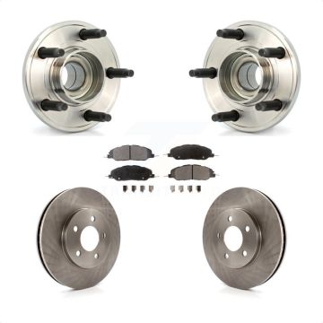Front Hub Bearing Assembly Disc Brake Rotors And Semi-Metallic Pads Kit For Ford Mustang KBB-105053