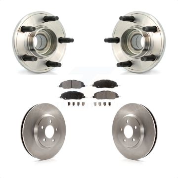 Front Hub Bearing Assembly Disc Brake Rotors And Semi-Metallic Pads Kit For Ford Mustang KBB-105054