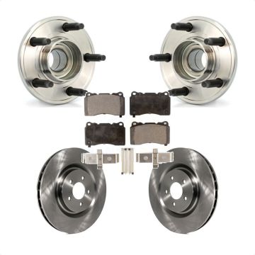 Front Hub Bearing Assembly Disc Brake Rotors And Semi-Metallic Pads Kit For Ford Mustang KBB-105055