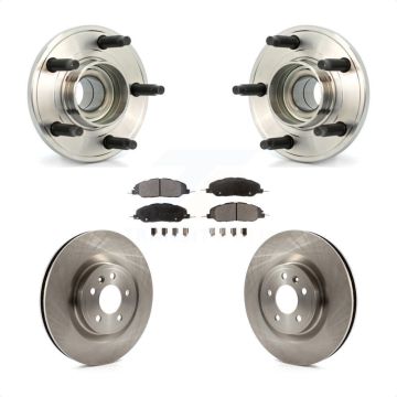 Front Hub Bearing Assembly Disc Brake Rotors And Semi-Metallic Pads Kit For Ford Mustang KBB-105056