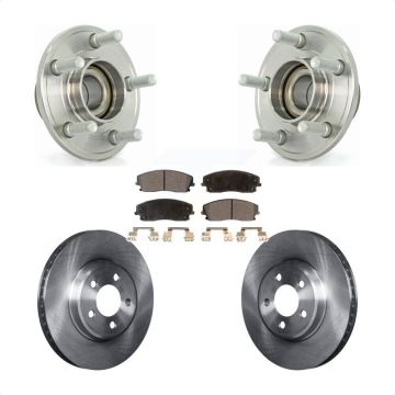 Front Hub Bearing Brake Rotor & Pads Kit For Dodge Chrysler 300 Charger Challenger Magnum KBB-105059