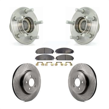 Front Hub Bearing Brake Rotor & Pads Kit For Dodge Chrysler 300 Charger Challenger Magnum KBB-105060