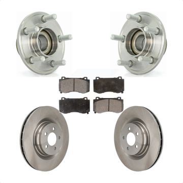 Front Hub Bearing Brake Rotor & Pads Kit For Dodge Chrysler 300 Charger Challenger Magnum KBB-105061
